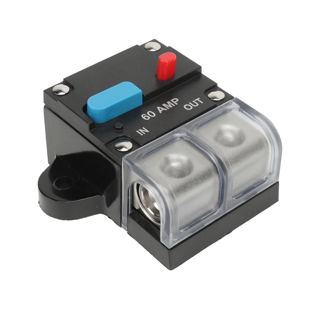 Hochwertiger DC24V Schutzschalter mit manuellem Reset - Zuverlässiger Kurzschlussschutz für Auto Boot Schiffe Wohnmobil und Wohnmobil (60A) - Robust und sicher