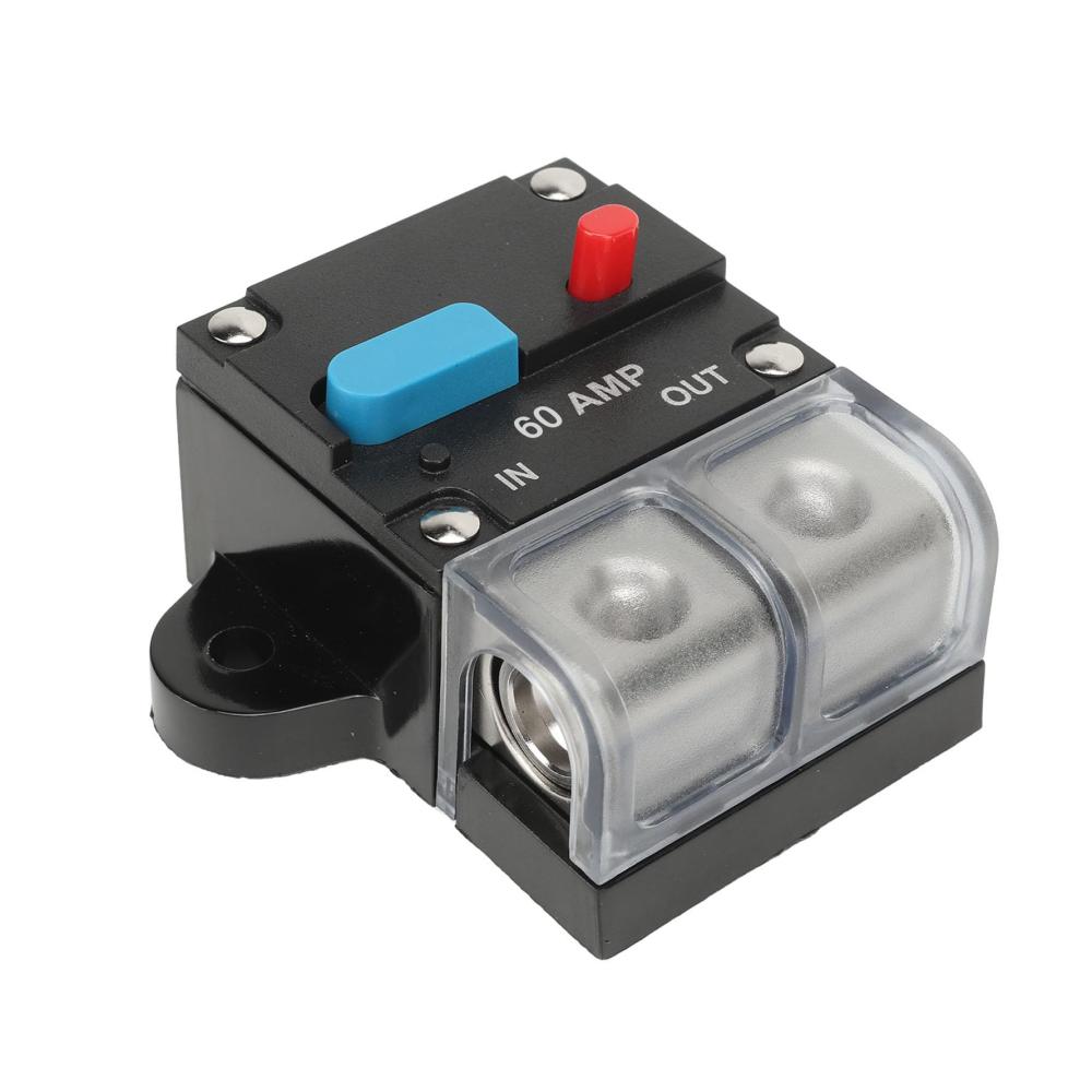 Hochwertiger DC24V Schutzschalter mit manuellem Reset - Zuverlässiger Kurzschlussschutz für Auto Boot Schiffe Wohnmobil und Wohnmobil (60A) - Robust und sicher