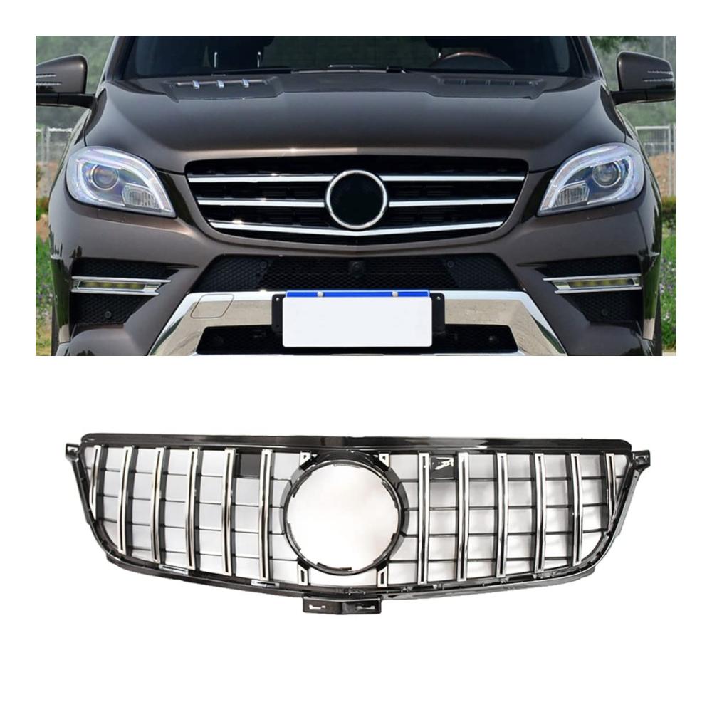 Hochwertige GT-Stil Silber Lackierte Sprühdosen für Mercedes-Benz ML-Klasse W166 ML300 ML320 ML350 ML400 ML450 2012-2015 - Perfekte Lackierung in wenigen Schritten