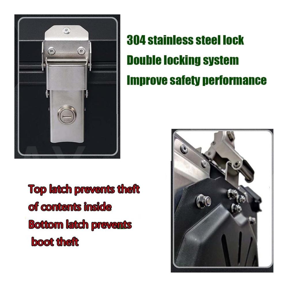 Entdecken Sie Stil und Funktion mit unseren hochwertigen Leder & Satteltaschen - Motorrad Top Box 55L aus Aluminium mit RüCkenlehnen und Tastenreflexionsaufkleber für ultimativen Fahrkomfort. Genießen Sie sicheres und stilvolles Reisen
