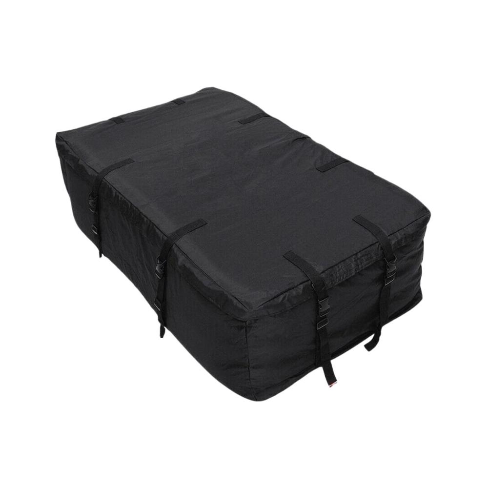 Große Dachbox für Auto SUV und Van | 145 x 80 x 45 cm | Schwarze Aufbewahrungstasche für Mesh-Gepäckträger | Reise-Fracht-Lösung | Passend für die meisten Fahrzeuge