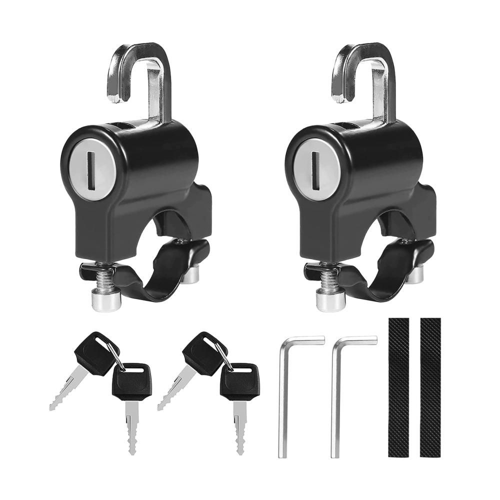 Diebstahlsicherungen 2er Set Motorrad Helm- & Lenkerschloss aus Legierung – Hochsicheres Motorrad Sicherheitsschloss-Kit für 22-28mm Lenkerschläuche inkl. Schlüsseln – Diebstahlschutz Zubehör