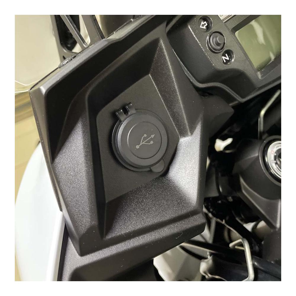 Motorrad Dual USB Ladegerät Mit Relais - Schnelles Laden für Kawasaki Versys 650 & 1000 - Kompatibel mit Kle 1000 Kle650 Ninja 400 & 650 - Praktisches Zubehör für unterwegs! Versandkostenfrei