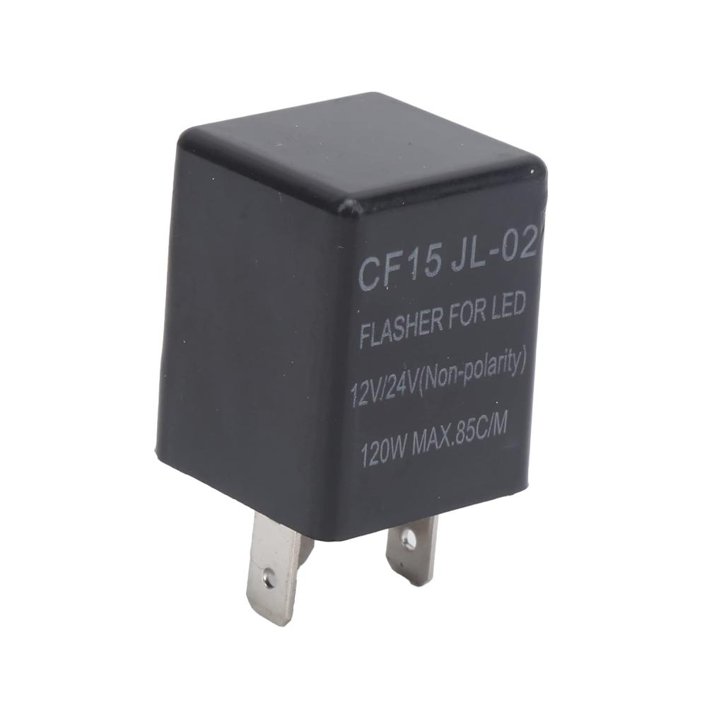 12V 24V LED-Blinker Relais für universale Anwendung - Nicht polarisiertes Normalerweise-offen-Blitzrelais CF15 JL-02 aus ABS. Zuverlässige Steuerung für optimale Sicherheit