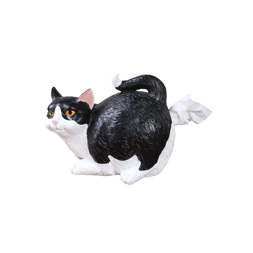 Lustiger Katzen-Taschentuchhalter – Schicker Katzen-Taschentuchspender aus Kunstharz | Stylisches Accessoire für Zuhause | Passend für alle gängigen Taschentuchboxen