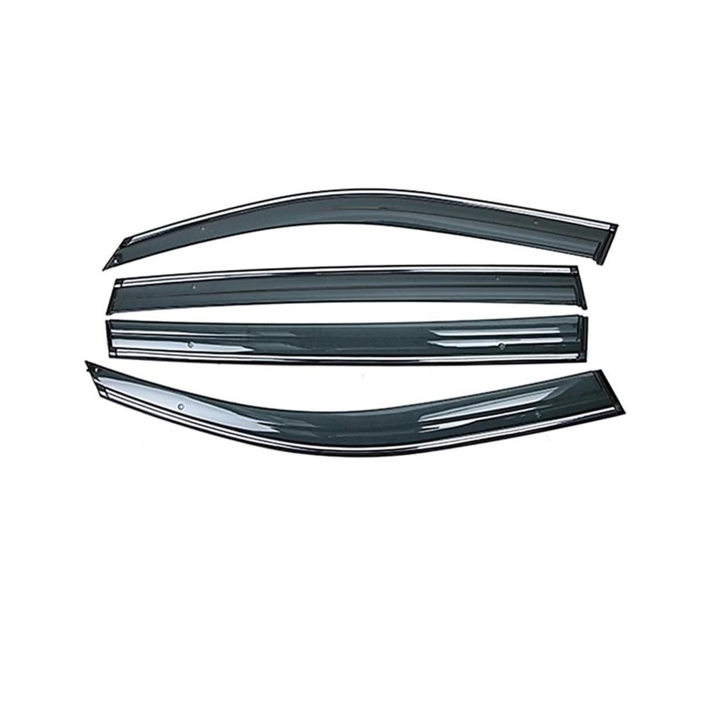 Windabweiser-Set für Mazda 2 Limousine 2008-2010 | Premium Auto Fenster Sonnen- und Regenschutz | Verbesserte Sicht und Komfort | Inklusive Schutzabdeckungen und Aufklebern | Effektiver Schutz und stilvolles Design