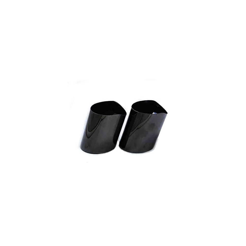 Auspuffblenden Auspuff Endrohr 1 Paar Edelstahl passend für BMW 5er F10 F11 F18 F07 E39 E60 E61 525i 528i 530i 535d 535i - Hochwertige Schalldämpfer-Spitzenabdeckungen in Schwarz