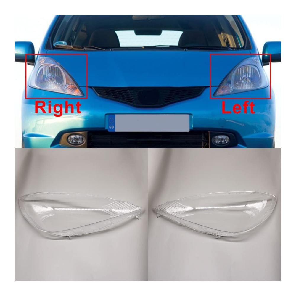 Hochwertige Scheinwerfer-Komplettsets für Honda Fit Jazz Hatchback 2008-2011 | Brillante Frontlicht-Abdeckungen für optimale Sichtbarkeit