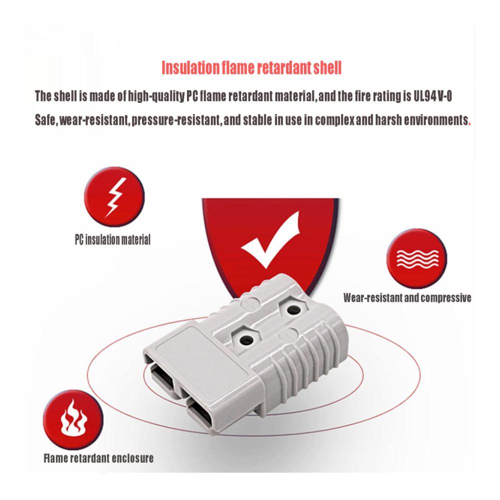 Starthilfekabel 120A 600V Anderson-Stecker Batterieanschluss mit 5 AWG-Verlängerungskabel für Gabelstapler und Batterieladestecker - Hohe Leistung und Zuverlässigkeit für schnelle Starthilfe