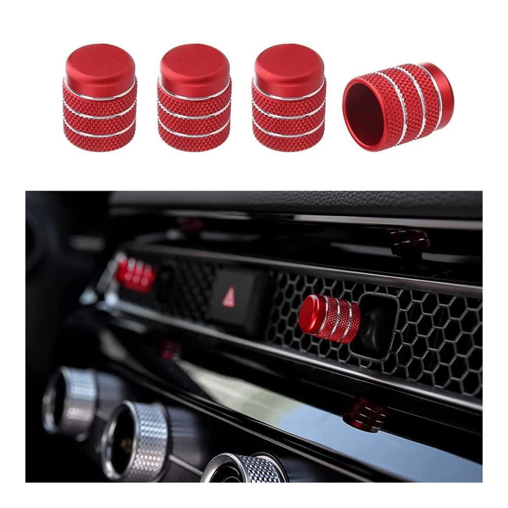 Luxus Interieurleisten Set für 11th Gen 2022 Mittelkonsole Luft Lüftungsöffnung Abdeckung Trim Kappe mit eleganten Schalterknopf-Ringen, Rot. Erhöhen Sie den Stil Ihres Fahrzeugs