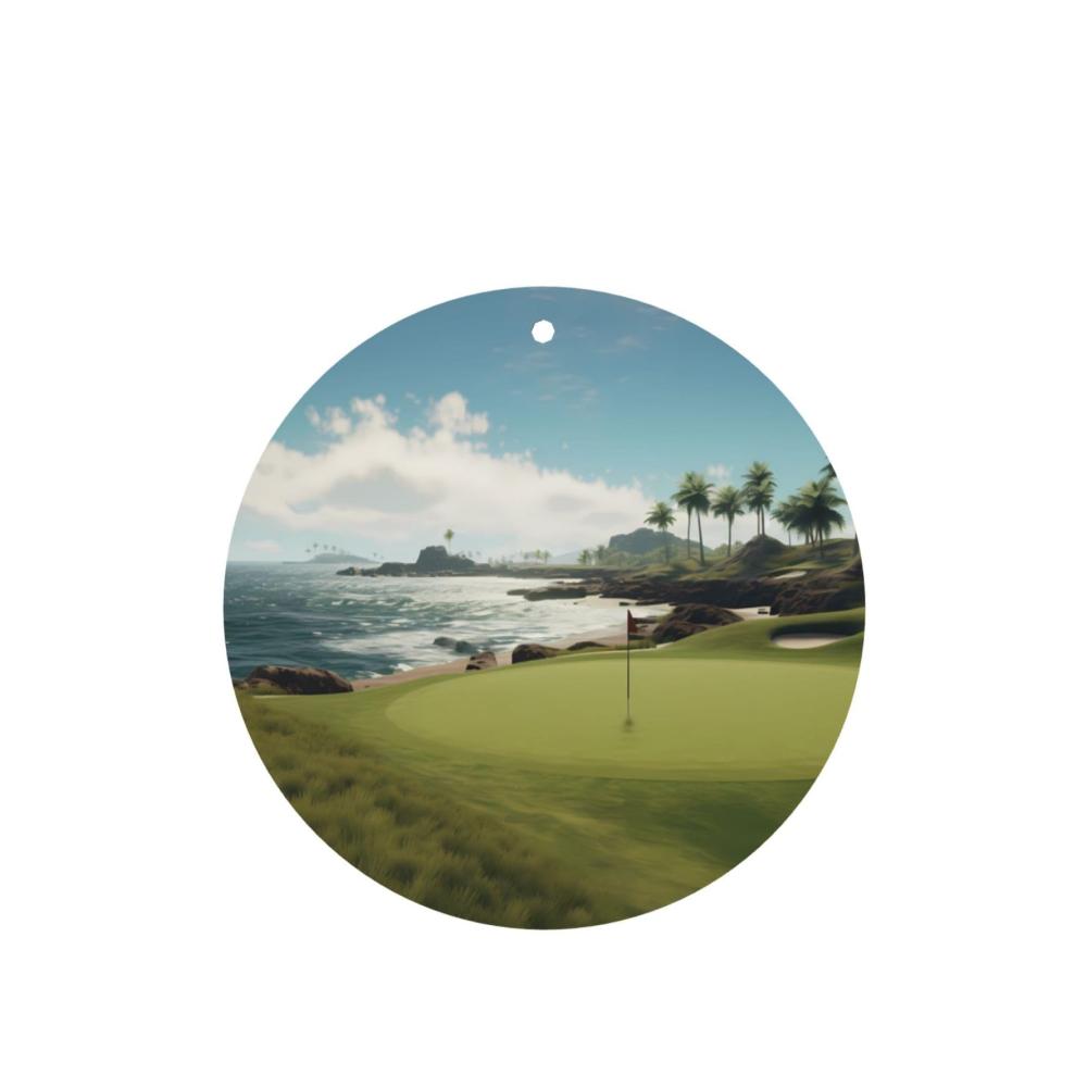 Auto Lufterfrischer Hawaii Beach Golfplatz Bild - 6er Pack Hängende Duftkarten für Schlafzimmer Badezimmer & Auto - Frische Brise für jede Fahrt - Dekorative Innenraum Duftlösung
