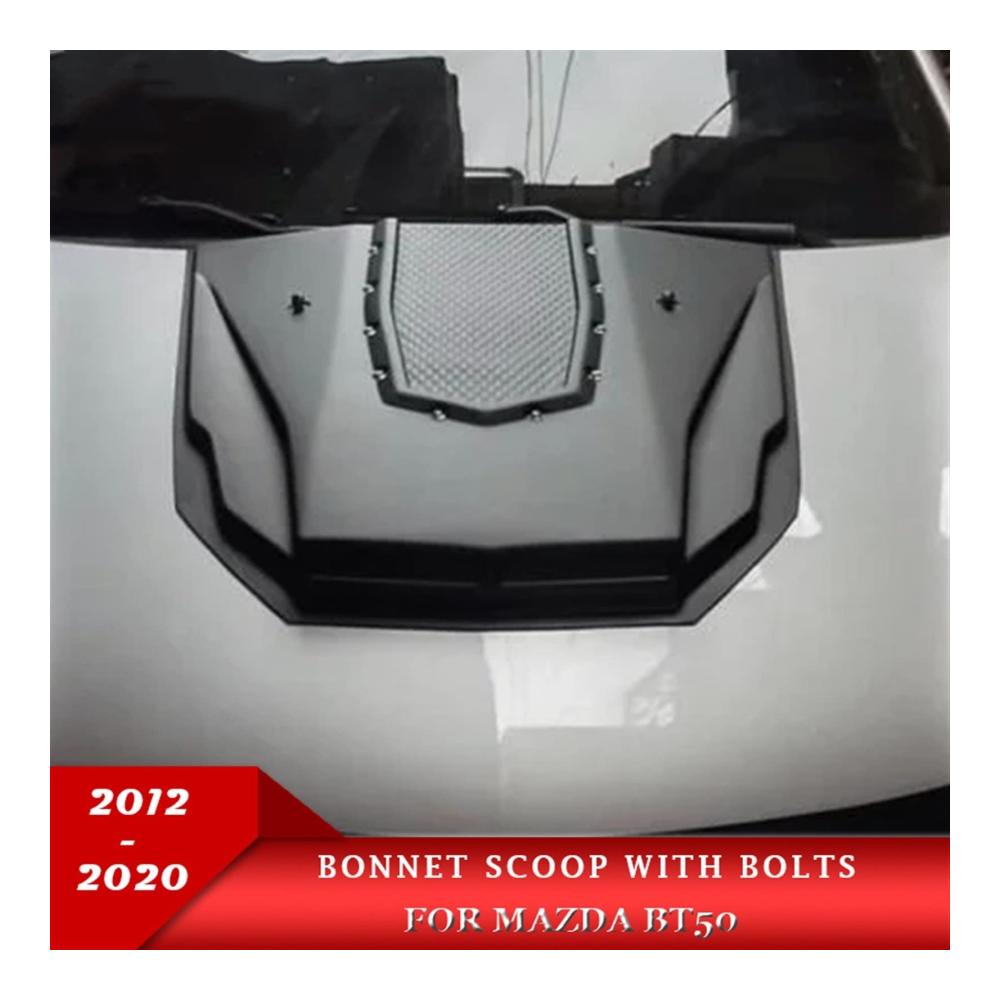 Verbessern Sie das Aussehen Ihres Fahrzeugs mit hochwertiger ABS-Schwarz-Motorhaube! Passend für Mazdas BT50 BT-50 2012–2020. Inklusive Schrauben. Perfektes Autozubehör