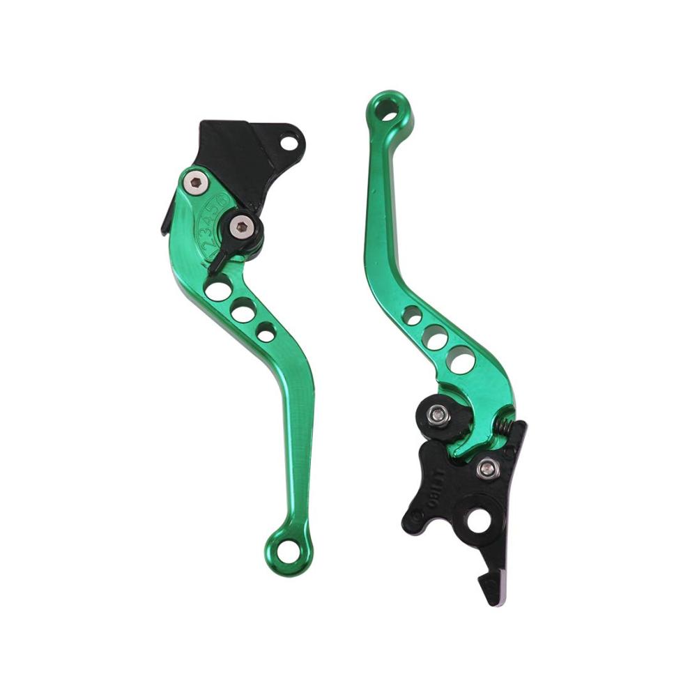 Hochwertige Kupplungs- & Bremshebelsets Universelle Legierungshebel für Motorräder - Grüne 2-teilige Hebel (links & rechts) - Optimieren Sie Ihr Fahrerlebnis mit 16 cm Länge