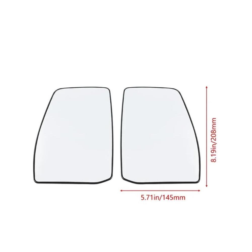 Hochwertiges Ersatzspiegelglas für Ford Transit Custom 2012-2021 | Beheizt | Rückflügel | Spiegelheizung | Rückansichtszubehör | Passend für linke Seite