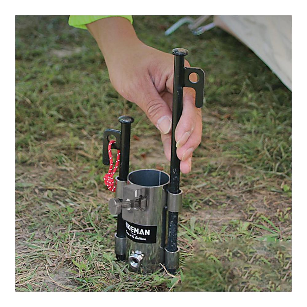 Robuster Spannhebel Verstellbarer Schirmständer für Camping und Outdoor-Aktivitäten – Metallverstärkter Rohrfixator für sicheren Halt und Windbeständigkeit