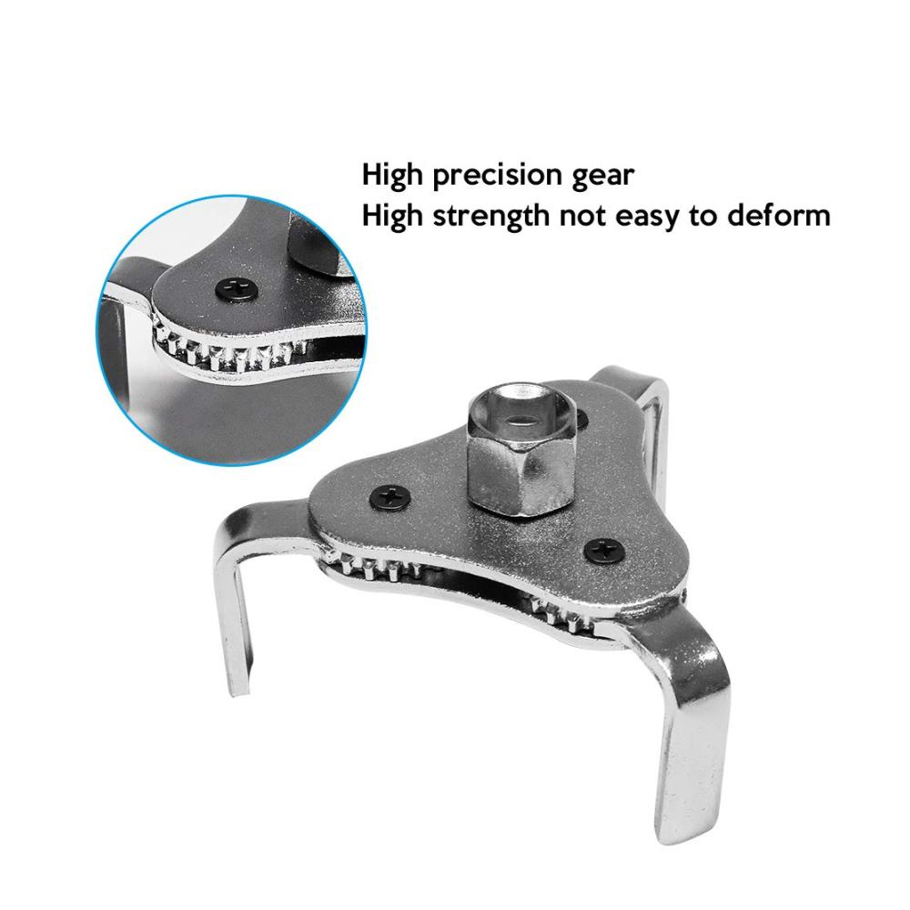Wertvoller Ölfilterschlüssel 3-armige Ölfilterspinne & Kralle für Auto Universal Werkzeug mit Dual Driver Removal. Passend für Durchmesser 53-108mm. Holen Sie sich Ihren V9A05 jetzt
