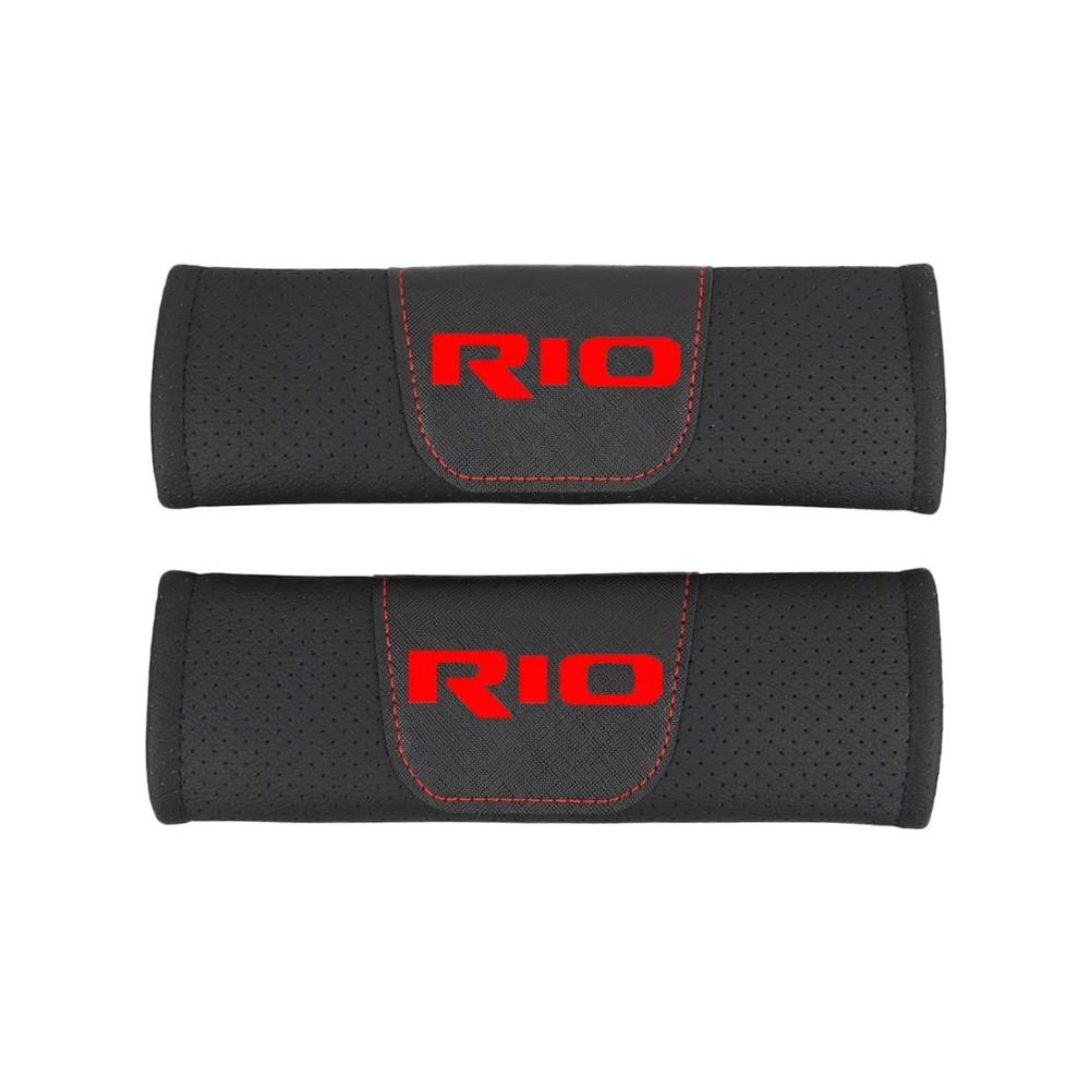 Luxus Sicherheitsgurtpolster im Racing-Stil für Kia Rio | Schulterpolster für maximalen Komfort und Schutz | 2er-Set | Weiche Polsterung für ein angenehmes Fahrerlebnis | Auto-Innenraum-Zubehör
