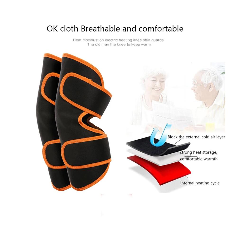 Elektrische Knieschoner mit Massagefunktion - Wärmende Kniebandage für Männer und Frauen | Entspannung für Schulter und Ellenbogen | Winddicht & Kältebeständig