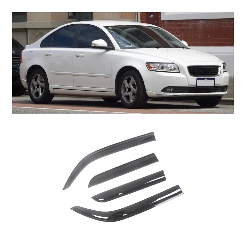 Entwickeltes Helmvisier Ultimativer Schutz vor Sonne und Regen - Auto-Seitenfenster-Visier und Windabweiser für Volvo S40 2008–2012. Regenabweisend Windschutz und stylisches Design. Erleben Sie Premium-Sichtkomfort