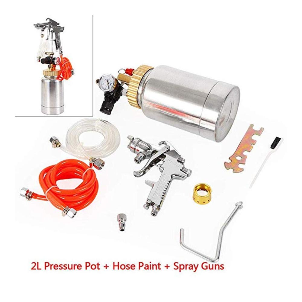 Erleben Sie müheloses Lackieren mit YUNSHINE Druckspritzpistole! Profi-Auto Air Lackierpistole mit 2L Drucktopfschlauch & optionalen Kalibern (3.0Cal). Perfekt für Ihr Lackierprojekt