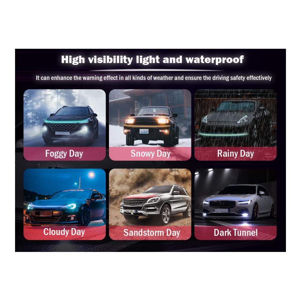 Entdecken Sie die Magie der Neonspots & Neonstäbe! Flexibles wasserdichtes Auto-Streifenlicht 180CM universales Auto-Tagfahrlicht APP-Steuerung für Autos SUVs & LKWs. Bringen Sie Ihren Fahrzeug-Look zum Leuchten