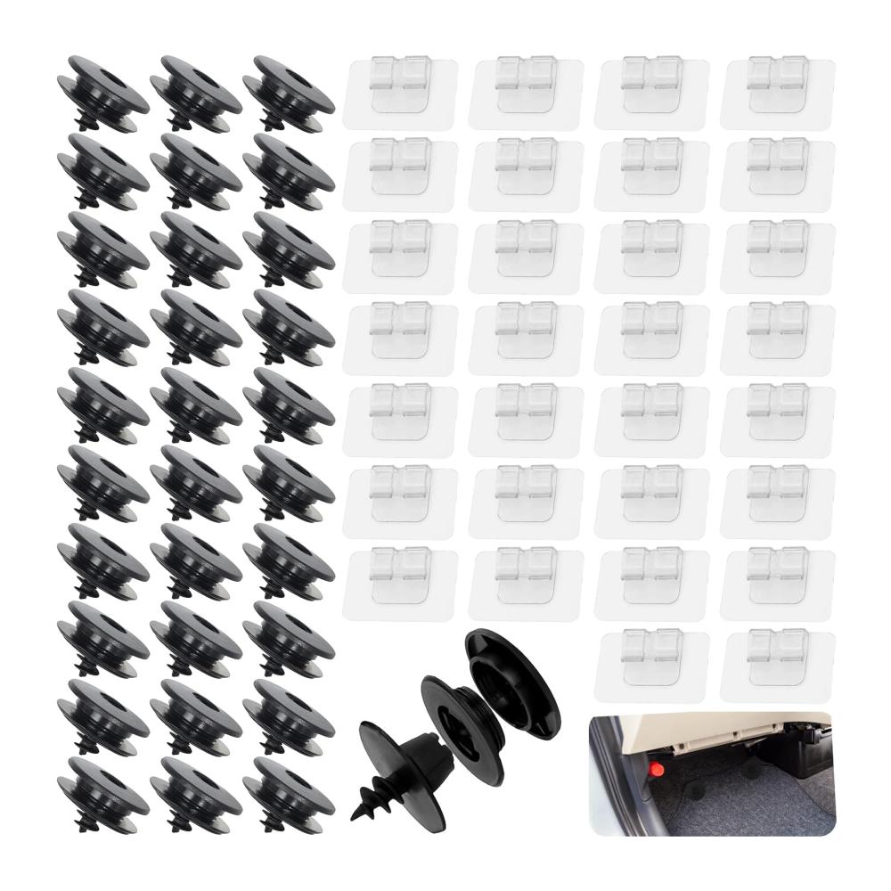 Premium Auto Clips Set – 60er Pack 3-in-1 Fußmattenhalter aus robustem Kunststoff | Befestigung für Auto-Fußmatten | Einfache Installation und sicherer Halt | Praktisches Zubehör für Fahrzeugbesitzer
