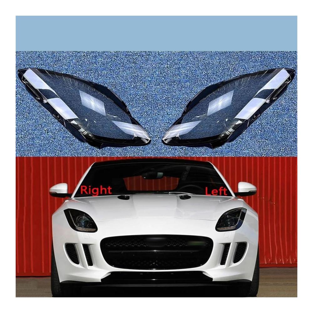 Hochwertige Abdeckungen für Auto-Scheinwerferglas | Passend für Jaguar F-Type 2013–2020 | Schützen Sie Ihre Scheinwerfer mit Glasabdeckungen | Glas Lampenschirmersatz | Farbe 1 Paar