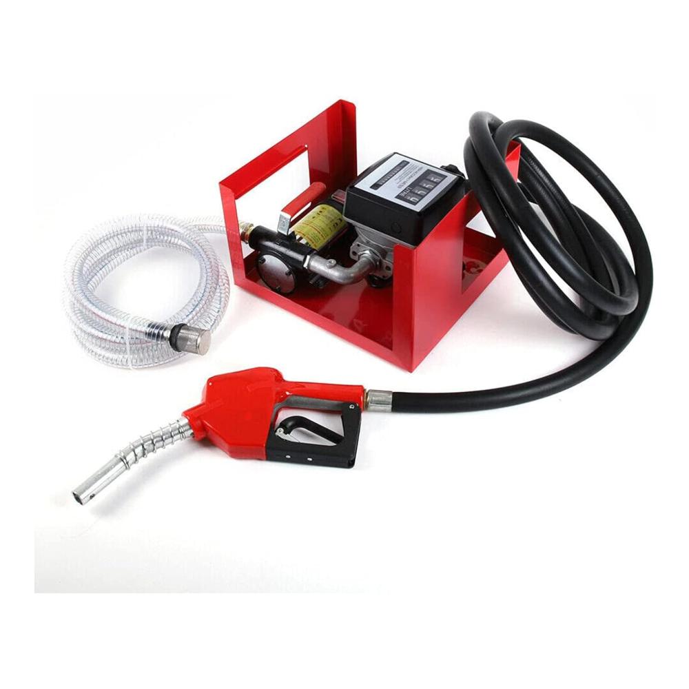 Kraftstoffpumpen Bio Dieselpumpe Heizölpumpe selbstansaugend 230V/12V 50 L/min automatische Zapfpistole Drehgelenk elektrisch 4m Schlauch Zählwerk