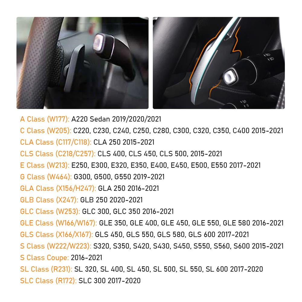 Verbessern Sie Ihr Fahrerlebnis mit hochwertigen Lenkradschaltwippen für Mercedes Benz A/G Klasse C/CLA/CLS E/GLS GLA/GLC/GLE/S GLB SL/SLC