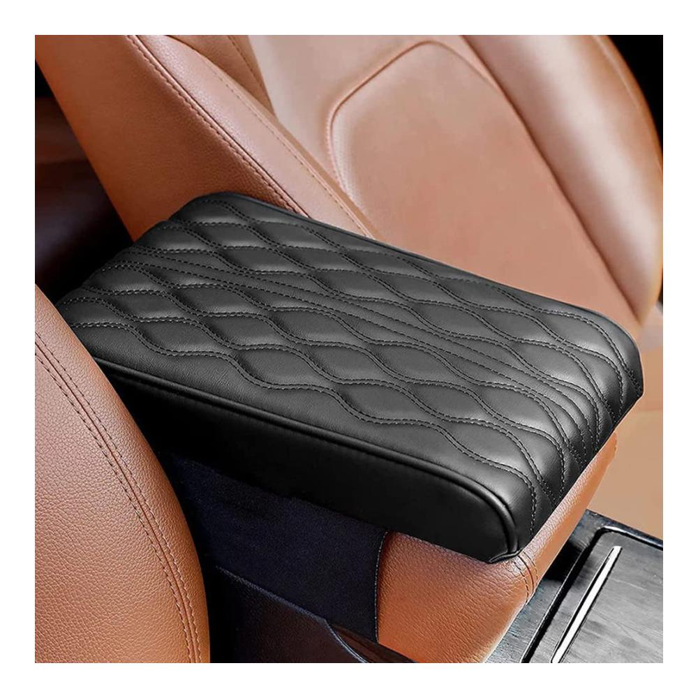 Schützen Sie Ihre Mittelkonsole stilvoll! Gedächtnisschaum Armlehnenbezüge für Fahrzeuge - Universal Center Console Lederpolster mit wasserdichtem Schutz. Auto Armlehnen Sitz Box Cover in Schwarz - Hochwertige Mittelkonsole Abdeckung. Jetzt Ihr Fahrzeug aufwerten