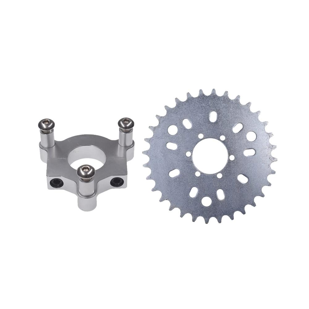 Hochwertiges CNC-Silberkettenradadapter-Kit für 49cc 50cc 66cc 80cc motorisierte Fahrräder - Perfekte Passform für verbesserte Leistung und Haltbarkeit