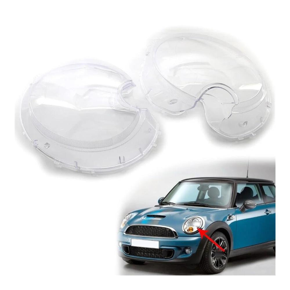 Ersetzen Sie Ihre alten verblassten Scheinwerferabdeckungen - Transparente Schutzabdeckungen für Mini R56 Cooper 2007-2013 - 1 Paar