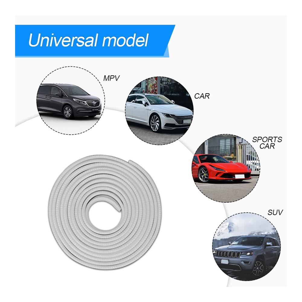 Türkantenschoner für Autos – Hochwertiger Gummi-Kantenschutz | Universell anpassbar | U-Form Design | Schützt vor Kratzern | Aluminium Bootskantenschutz inklusive | 10 Meter | Grau