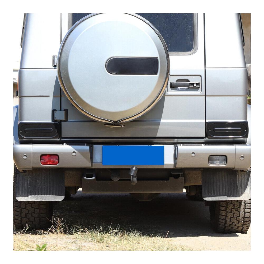 Hochglänzende Schwarze Rücklichtabdeckungen für Mercedes W463 G-Klasse 2007-2018 | Scheinwerferblenden-Upgrade für stilvolle Optik und Schutz | Einfache Montage