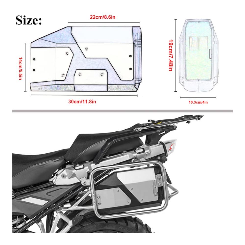 Tankschutzhauben Hochwertiger Werkzeugkasten für BMW R1250GS R1200GS LC & ADV | Passend für F850GS F750GS | Erste-Hilfe- / Breakdown-Kit-Toolbox in Rosso