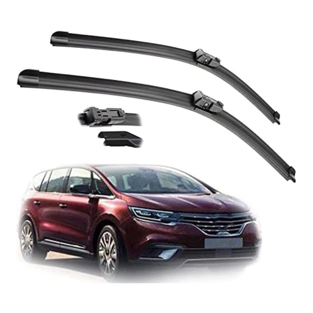 Premium Ersatzwischblätter für Renault Espace V 2015-2016 | Hochwertige Frontscheibenwischer Bürsten | Verbessern Sie die Sicht bei jedem Wetter | Auto Zubehörset mit praktischem Cutter inklusive