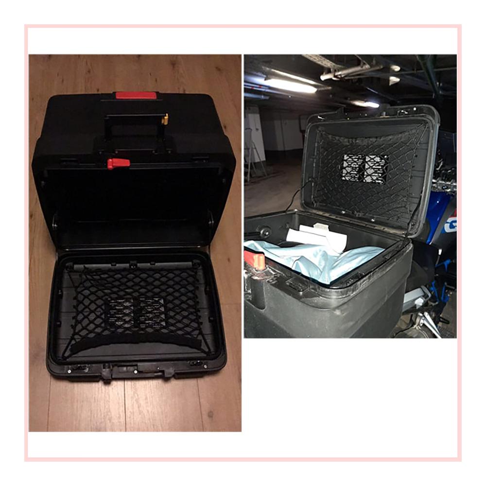 Effiziente Organisation 2er-Set Cargo Mesh Netz für BMW F650GS F750GS F800GS R1250GS - Praktische Trägersysteme für Vario Koffer