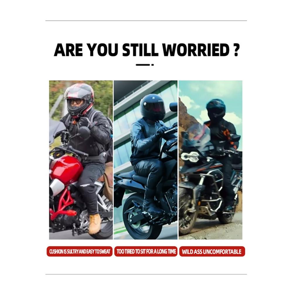 Hochwertige Sitzbezüge mit Gel-Druckentlastung für Honda Suzuki und mehr | Bequemer Motorradzubehör Gel-Sitzbezug für langanhaltenden Komfort und Schutz