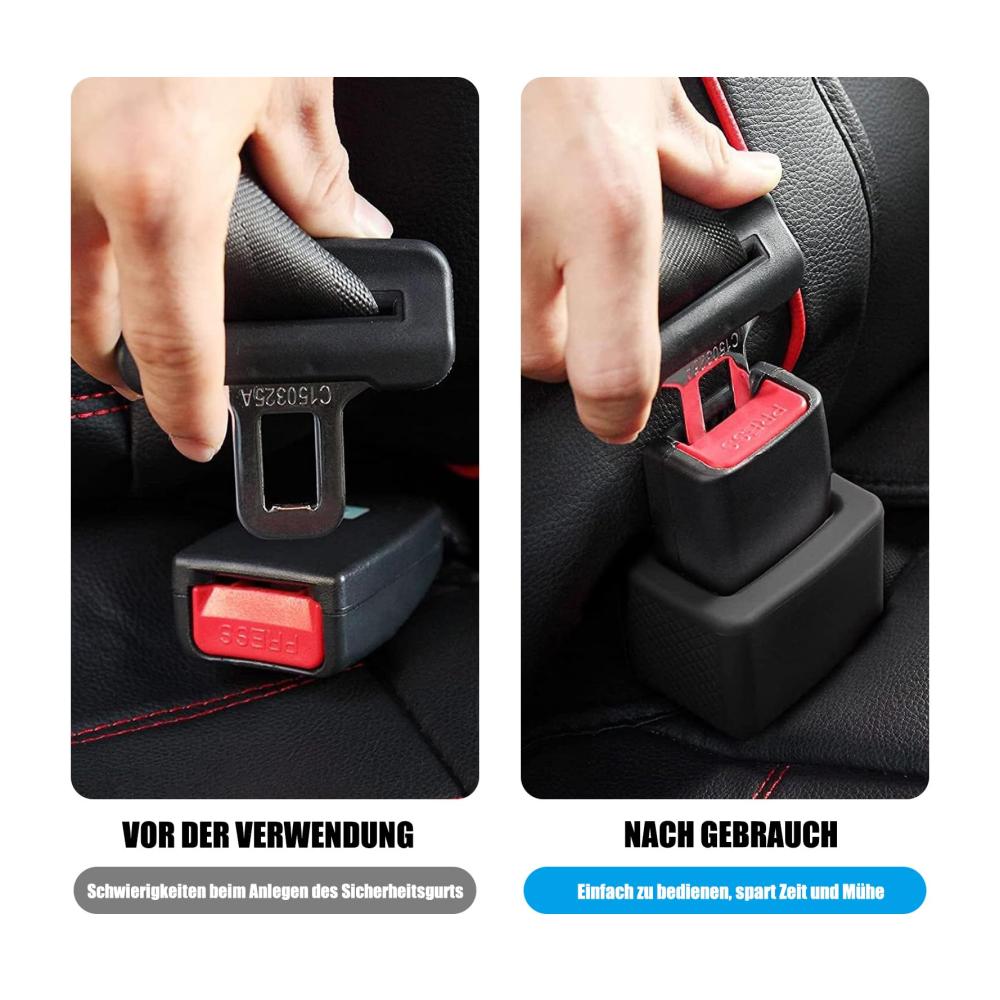 2er Set Auto Gurtschloss Halterung | Sicherheitsgurt Halter für einfaches Anschnallen | Auto Assistent Zubehör Schwarz | Praktische Gurthalter für mehr Komfort und Sicherheit im Auto