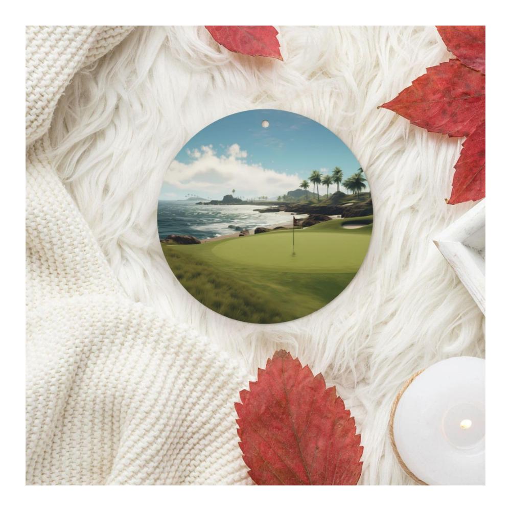Auto Lufterfrischer Hawaii Beach Golfplatz Bild - 6er Pack Hängende Duftkarten für Schlafzimmer Badezimmer & Auto - Frische Brise für jede Fahrt - Dekorative Innenraum Duftlösung