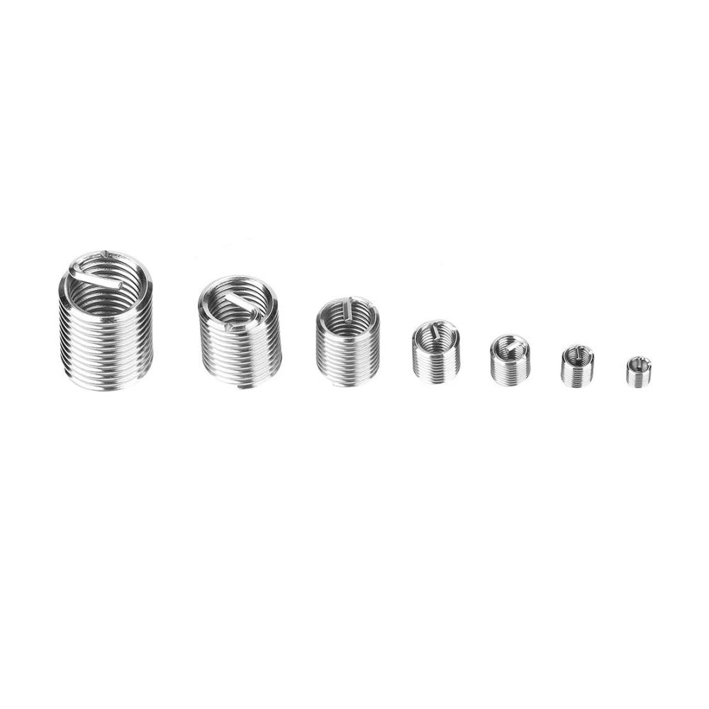Hochwertige Gewindereparaturwerkzeuge - 60-teiliges Set aus Edelstahl-Gewindeeinsätzen M3-M12 zur Verstärkung und Reparatur von Gewinden. Robust und langlebig