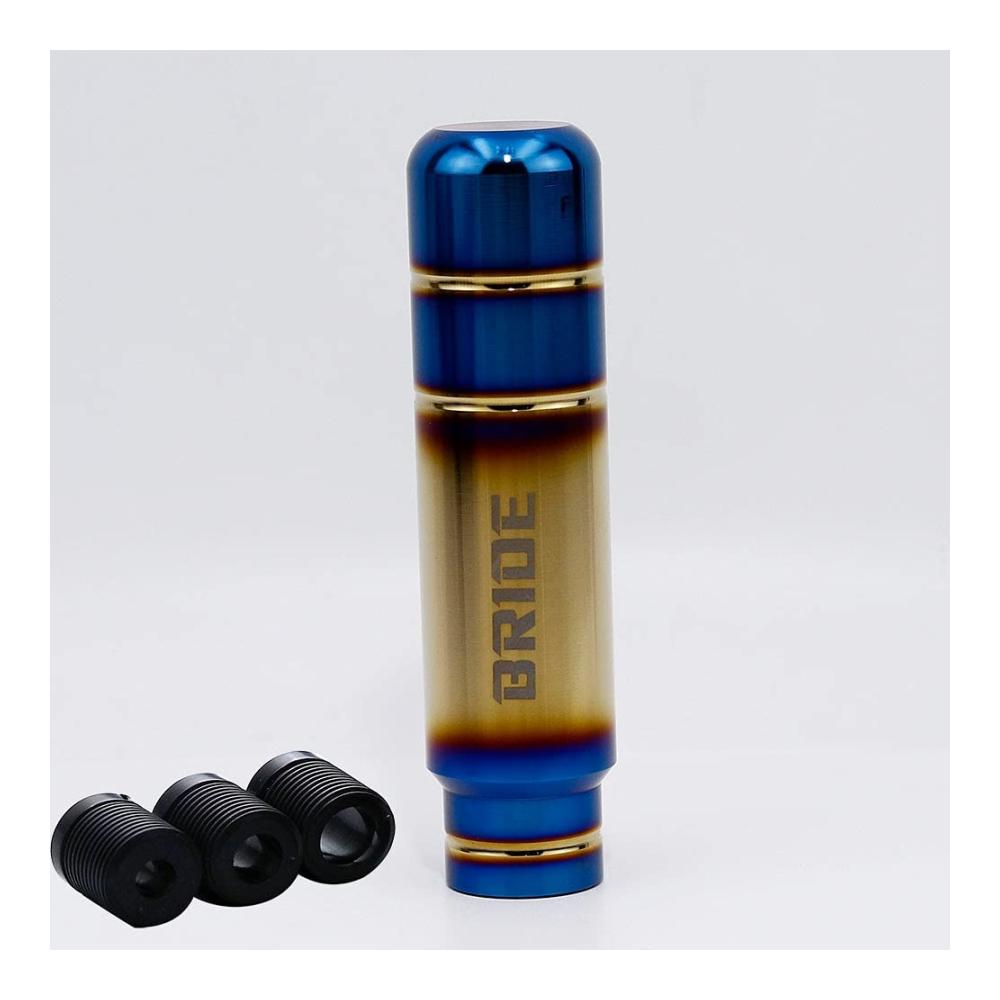 Hochwertiger Aluminium Schaltknopf 13cm Burnt Blue Style mit Goldakzenten für einzigartige Eleganz im Auto-Innenraum (Farbe Burnt Blue Bride