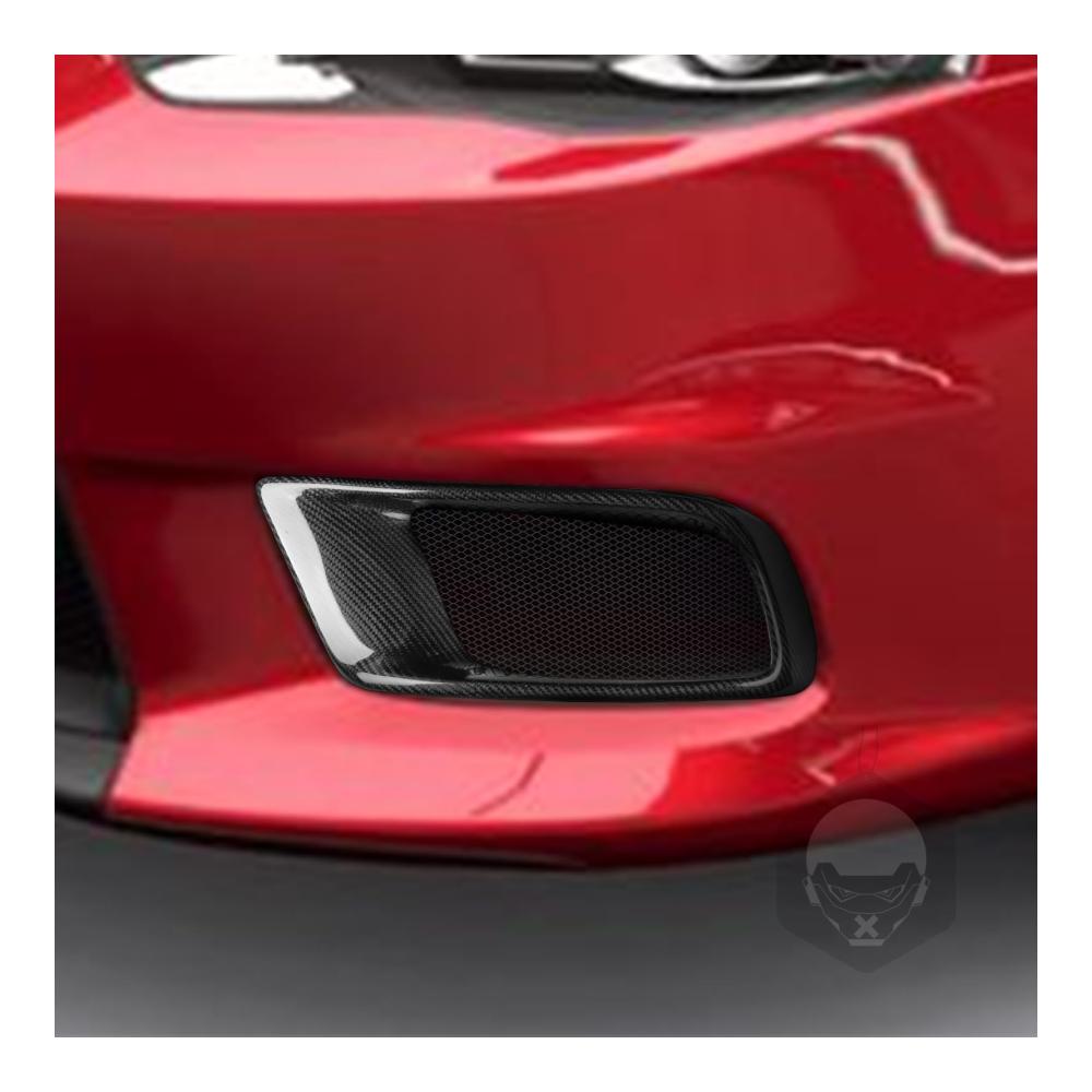 Entdecken Sie Stil und Qualität Kohlefaser Front- & Kühlergrille für einen markanten Look! Hochwertige Lüftungsöffnungen Abdeckung 2PCS für EVO X 10th 2008-2010 Auto Frontgrill Lufteintritt. Upgrade jetzt