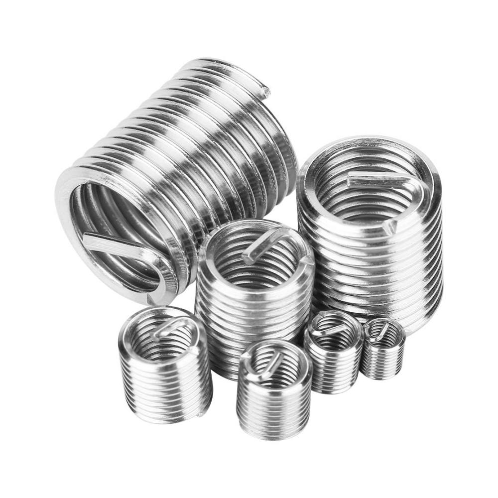Hochwertige Gewindereparaturwerkzeuge - 60-teiliges Set aus Edelstahl-Gewindeeinsätzen M3-M12 zur Verstärkung und Reparatur von Gewinden. Robust und langlebig