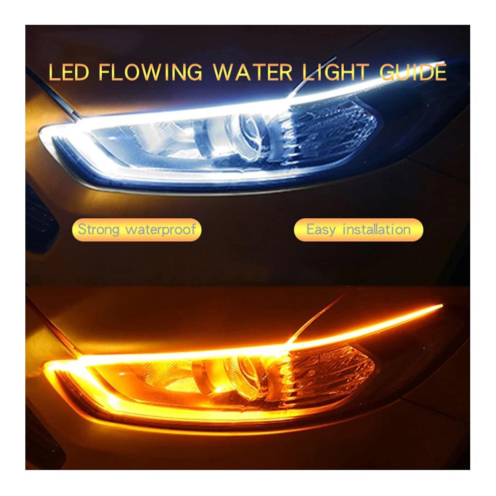 Ersetzen Sie Ihre alten Lichter mit Angel Eyes! 2x24 Flexible LED-Streifen in Weiß & Bernstein für DRL und Blinker. Verbessern Sie Ihren Look jetzt