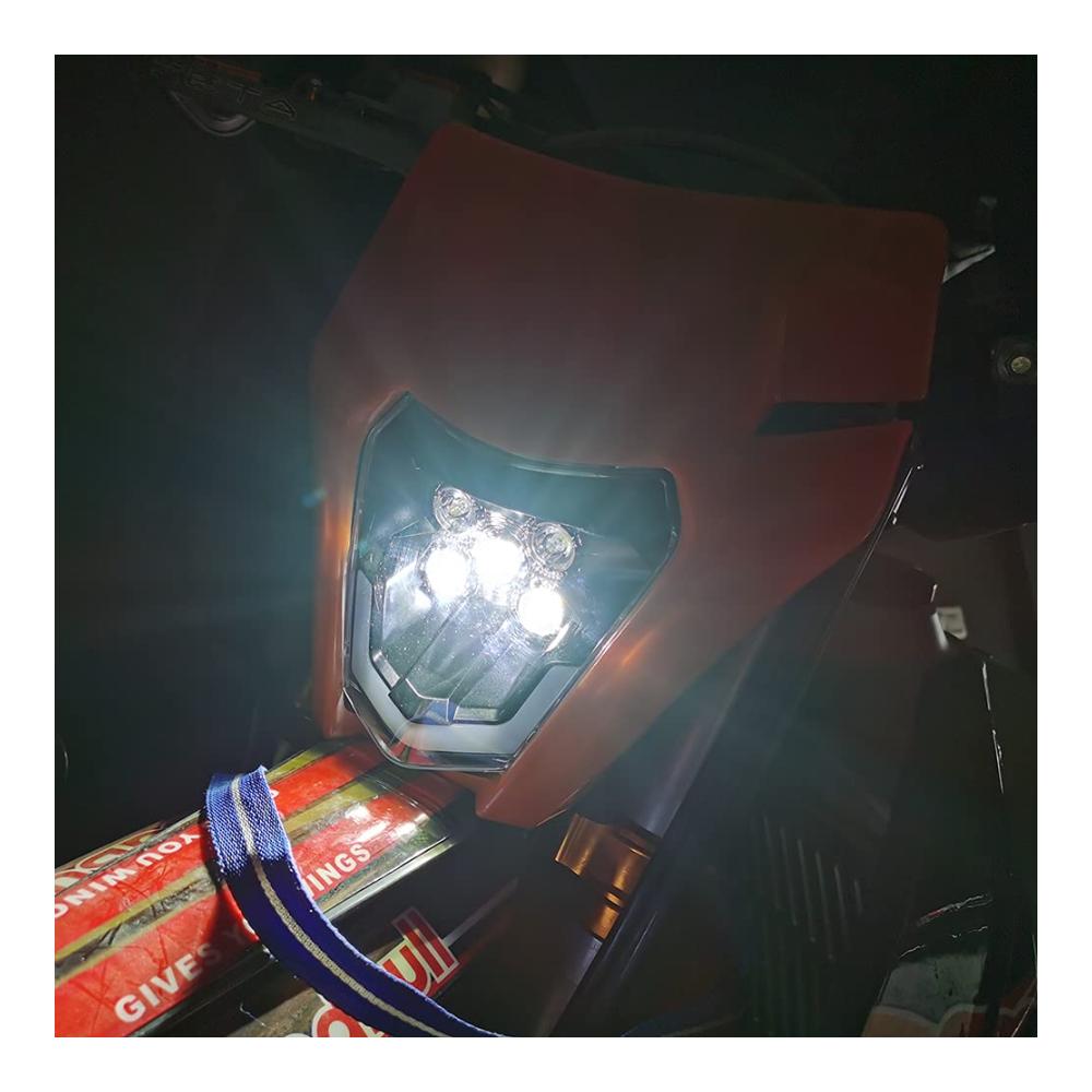 Hochleistungs-Frontscheinwerfer für Motorräder – LED Universal Scheinwerfer für EXC250 SX250 SXF250 EXC450 und mehr – Verbessern Sie Ihre Fahrsicherheit bei Tag und Nacht