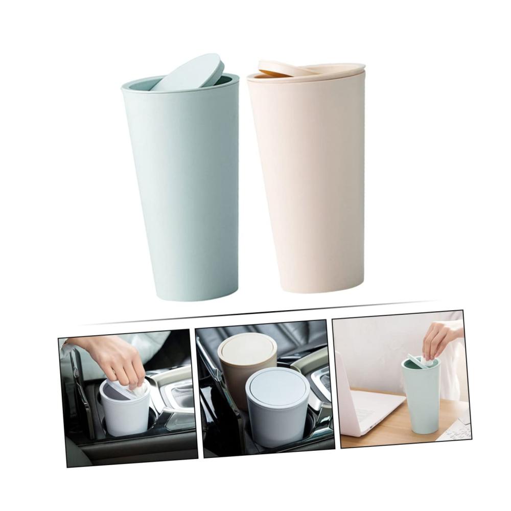 CLISPEED 6er Set Auto Mülleimer - Desktop-Mülltonnen für Auto Büro & Schlafzimmer - Mit Deckel & Zubehör - Kleiner Papierkorb für Wagen - Praktische Müllbehälter für eine saubere Fahrt