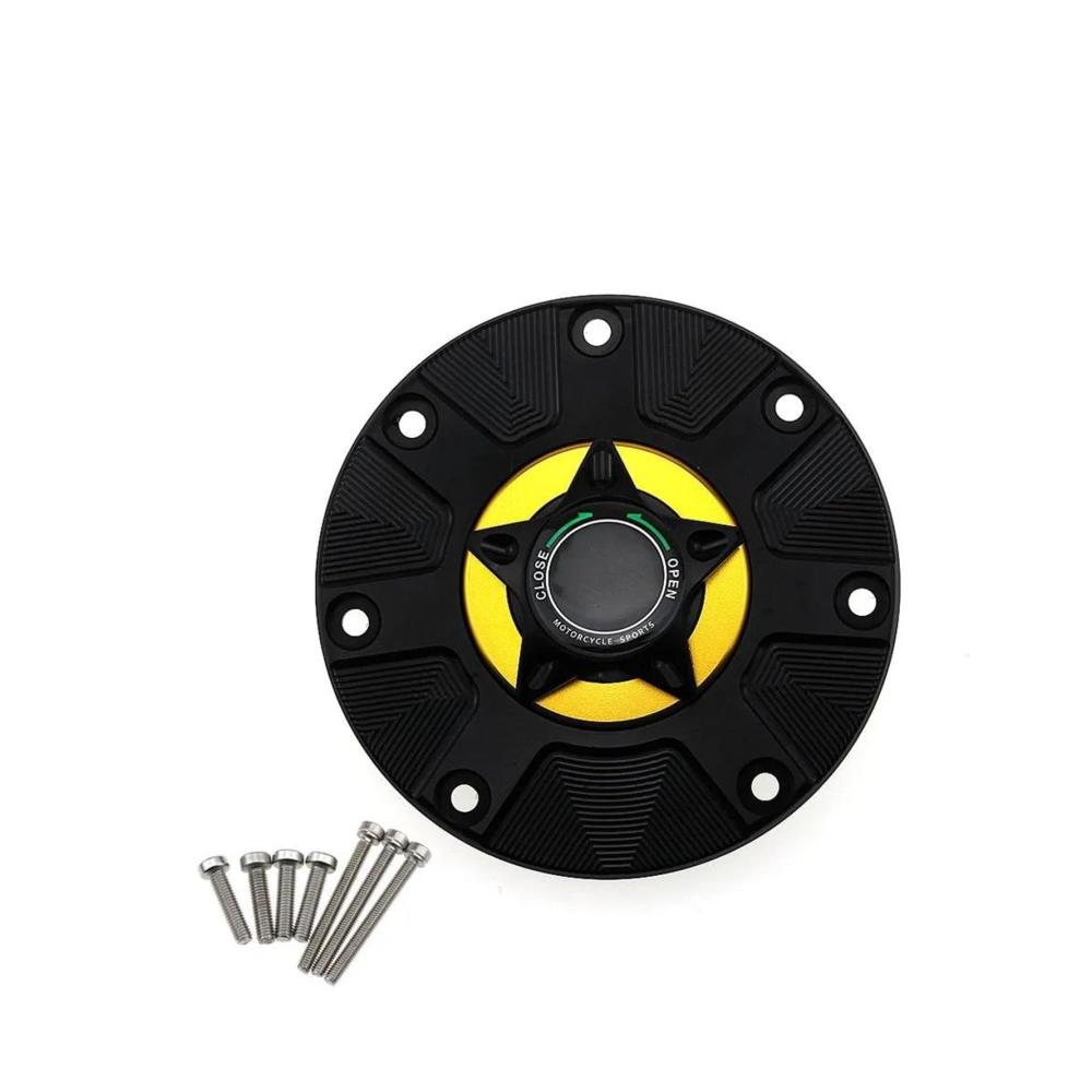 Hochwertiger Motorrad Tankverschluss aus CNC Aluminium | Keyless | Tankdeckel Abdeckung für CBR 1000 RR Fireblade | Kraftstofftank Zubehör in Gold