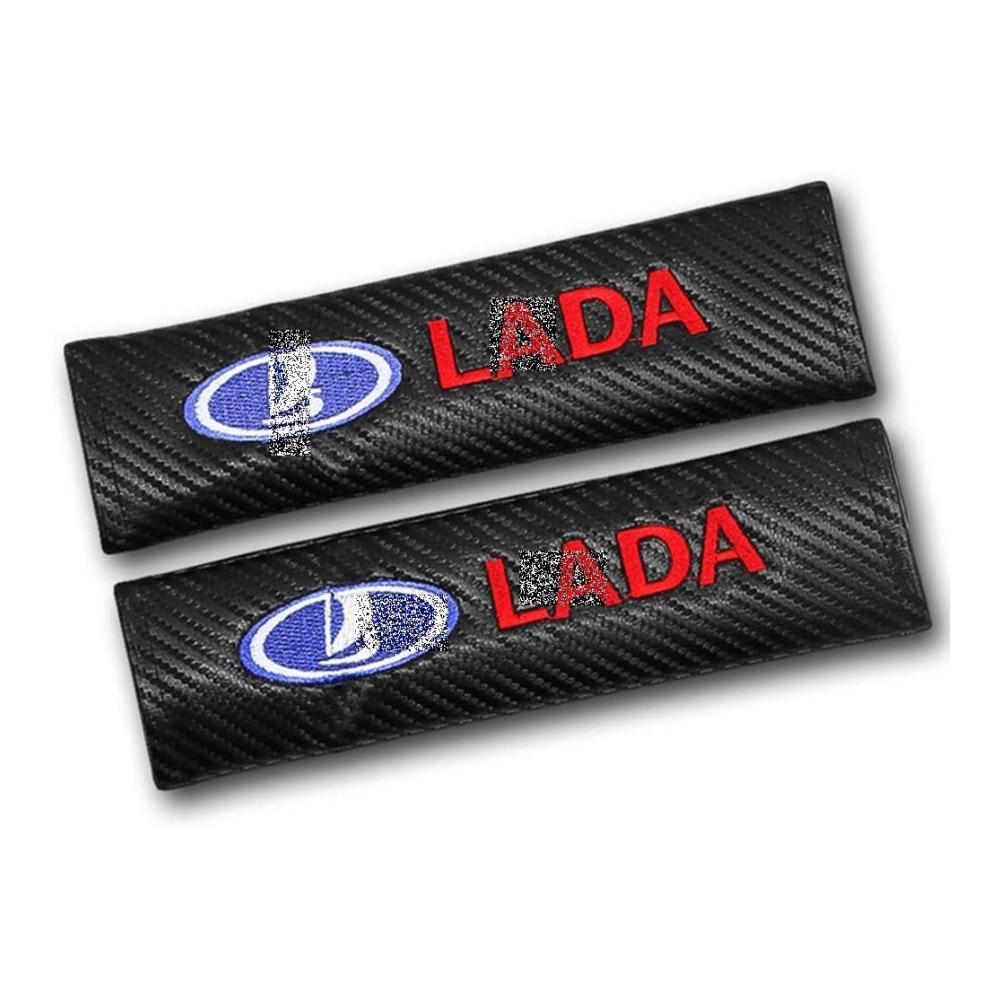 Premium Gurtpolster für Lada Niva Kalina Priora Granta & mehr – Set mit 2 Stück Auto-Sicherheitsgurt-Schutzhüllen | Bequeme Schultergurt-Schutzpolster mit Kissenbezug | Extra Komfort & Sicherheit