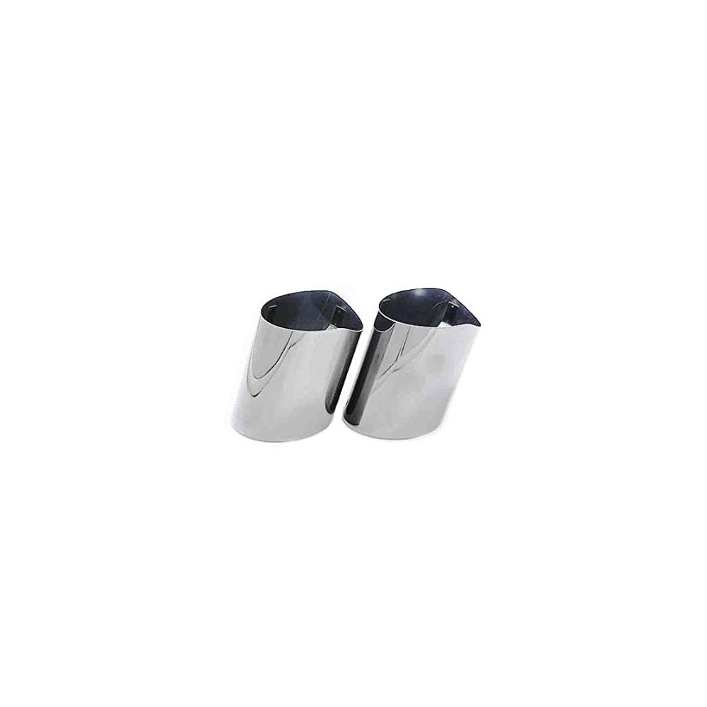 Auspuffblenden Auspuff Endrohr 1 Paar Edelstahl passend für BMW 5er F10 F11 F18 F07 E39 E60 E61 525i 528i 530i 535d 535i - Hochwertige Schalldämpfer-Spitzenabdeckungen in Schwarz
